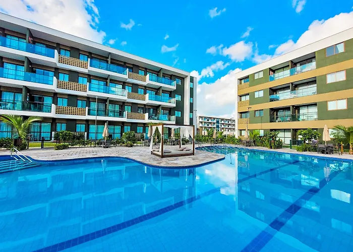 Mana Beach Top - Vista Piscina, 2Qts, Poucos Metros da Praia-Muro Alto